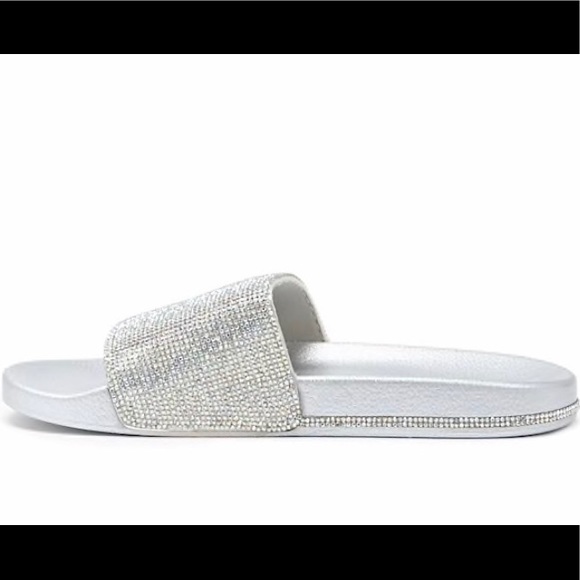 Glitter silver slides - Picture 1 of 4
